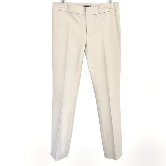 DKNY Beige Cotton Stretch Ankle Pants Women’s Size 0 - Picture 1 of 7